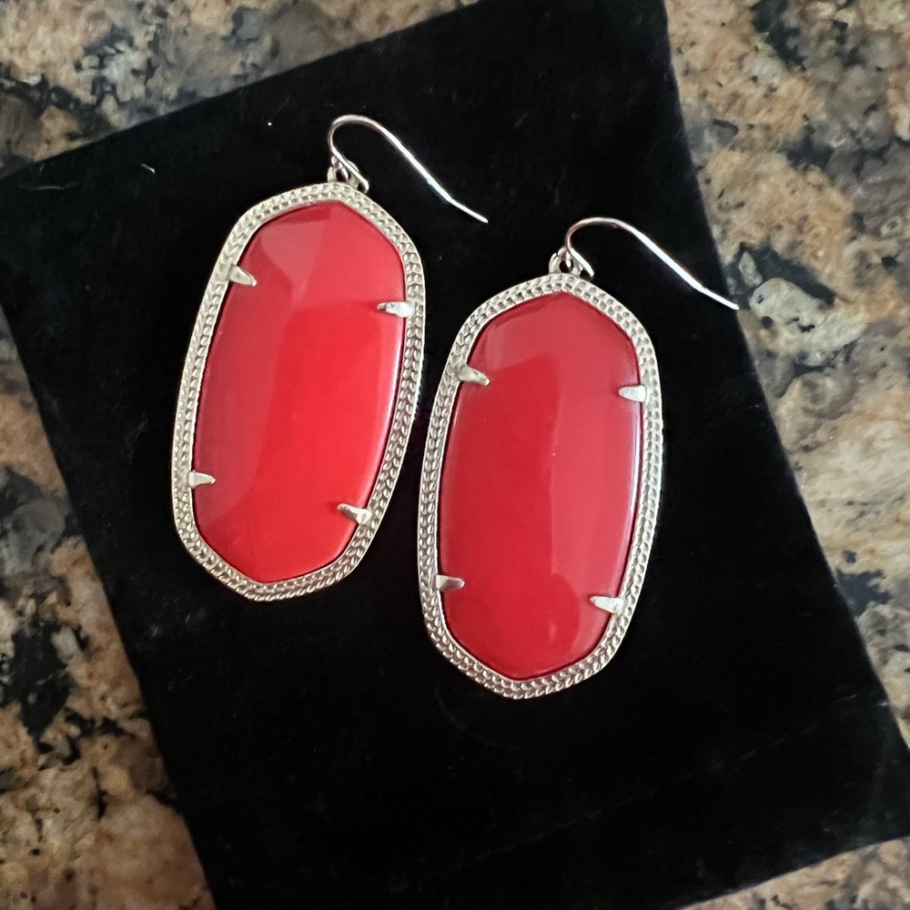 Kendra Scott Orange/Red Earrings